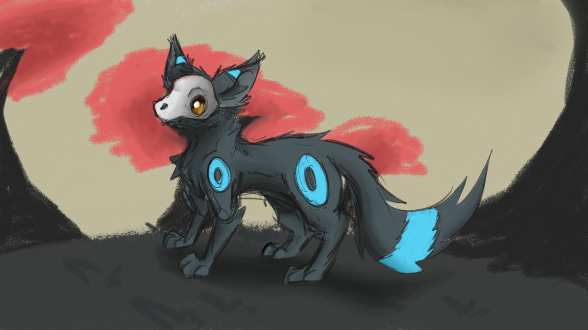 This time i it's an older drawing.
It's a skullbreon, an umbreon with a cubone hat. It's an OC from a friend of mine :3
(i'll try to use #'s this time)
#umbreon #pokemon #fanart