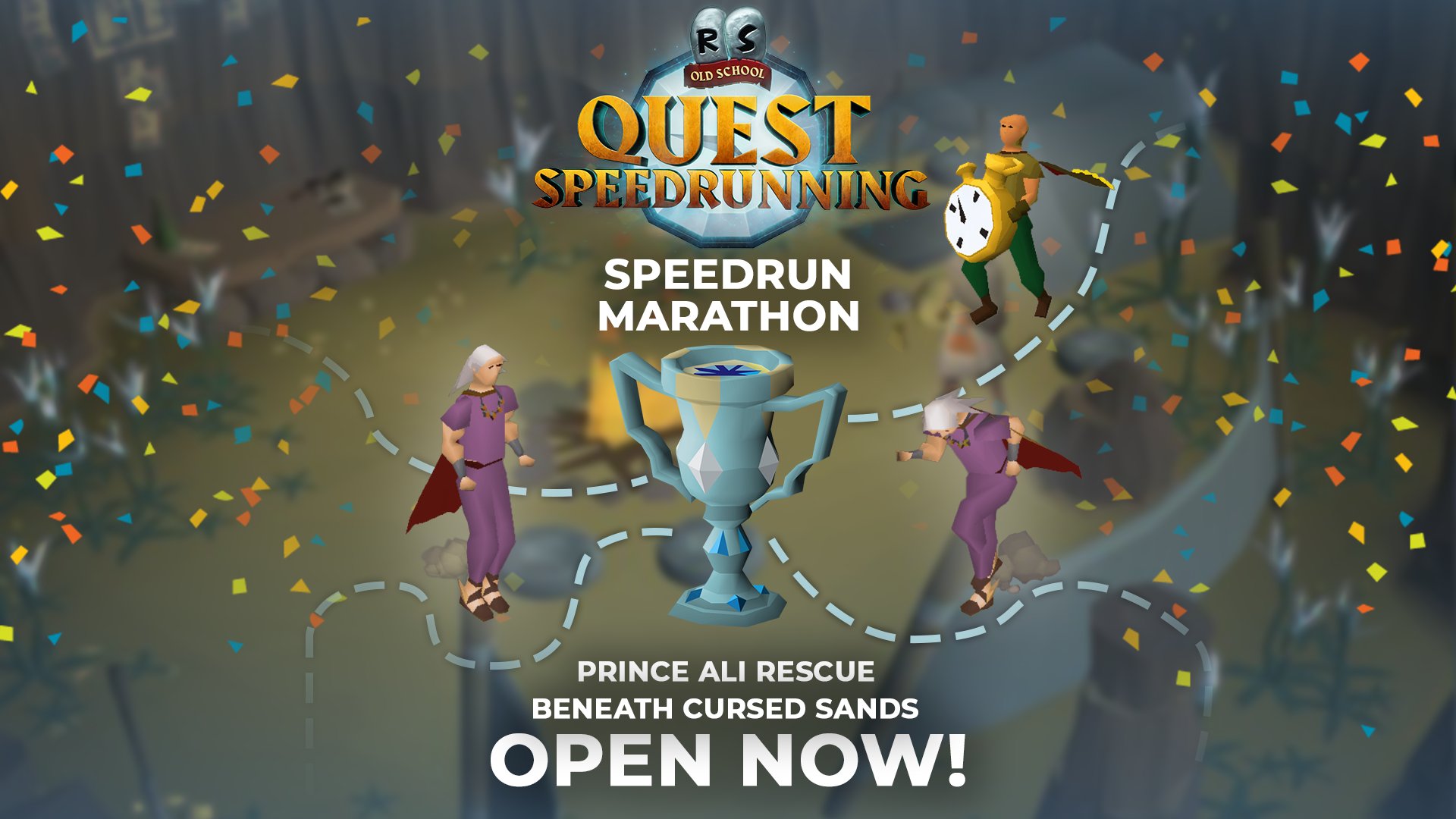 Old School RuneScape on X: 🏃‍♀️ Over the next 7 days, we're challenging  YOU to a Quest Speedrunning competition! 🏆 Whoever can achieve the best  global times for Prince Ali Rescue 