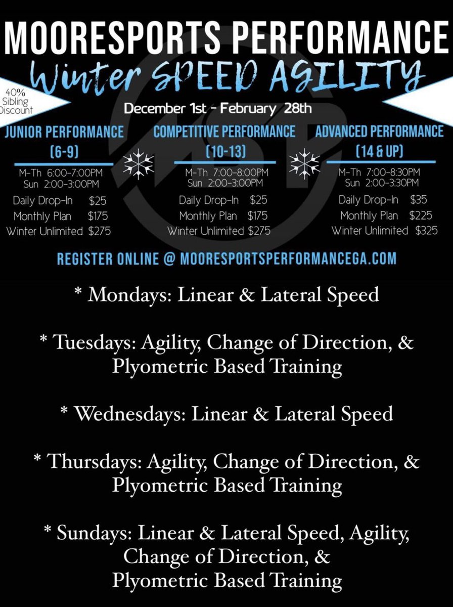 Rod_Dorce's tweet photo. Winter Speed &amp; Agility Program 
Located in Alpharetta, GA 📍 https://t.co/Bu0ywACJUF