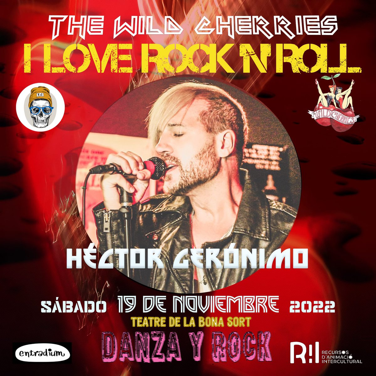 HECTORGERONIMO's tweet photo. Este sábado estaremos en Barcelona cantando junto a las The Wild Cherries y muchos grandes artistas. Los espero a las 20hs en el Teatre de la Bona Sort. Será una noche inolvidable! Seguimos viajando y cumpliendo sueños ⚡️💀⚡️ https://t.co/AxqtX1hbaz