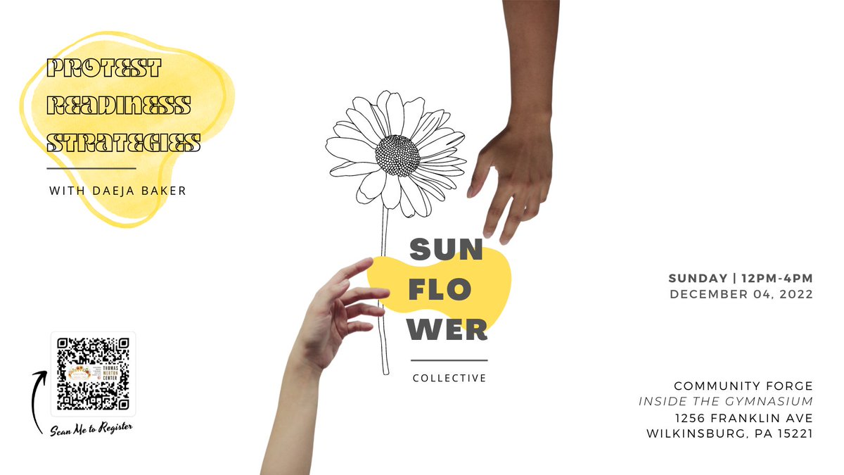 Please join us for a workshop and strategy session with local Pittsburgh organizer Daeja Baker. We'll learn about the history of different assigned roles at an action and roles' responsibilities.
FB Event: facebook.com/events/5097002…
Registration Link: events.r20.constantcontact.com/register/event…