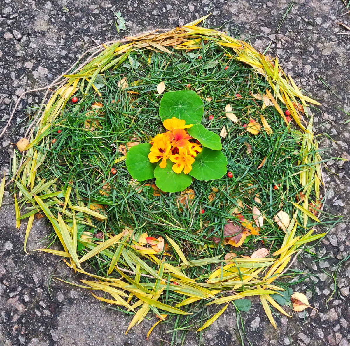 silverhaar1's tweet photo. P6 @woodside_school are learning about Ghana. Today they focused on the national dress. After drawing their own designs, one class headed out to recreate them with bright autumnal colours - the results were stunning 😊
#creativeoutdoors #fun #designs #play https://t.co/2Qevi2AWcJ