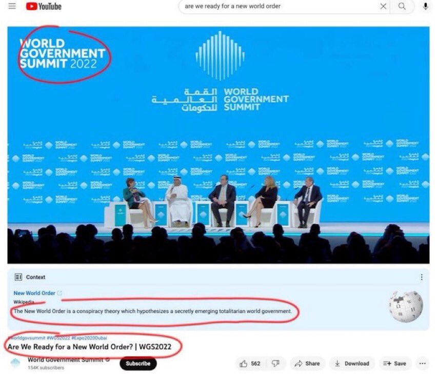 ConspiraciesCo's tweet photo. Global elites are literally having a world government summit openly discussing The New World Order and YouTube is like nah it’s a conspiracy theory. 

When the villains admit to exactly what we accused them of for decades it’s no longer a conspiracy theory. It’s a CONSPIRACY FACT https://t.co/6y8q0gUQkO