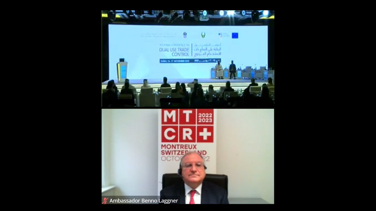 MTCR_Chair's tweet photo. At the Regional Conference on #DualUse Trade Control in Dubai, the Chair presented the MTCR's activities against #missile #proliferation and recent developments in MTCR to #MENA representatives. Thank you @EU_Commission @EOCNUAE @BAFA_Bund and @expertisefrance for the invitation! https://t.co/RK5cQW4ViI