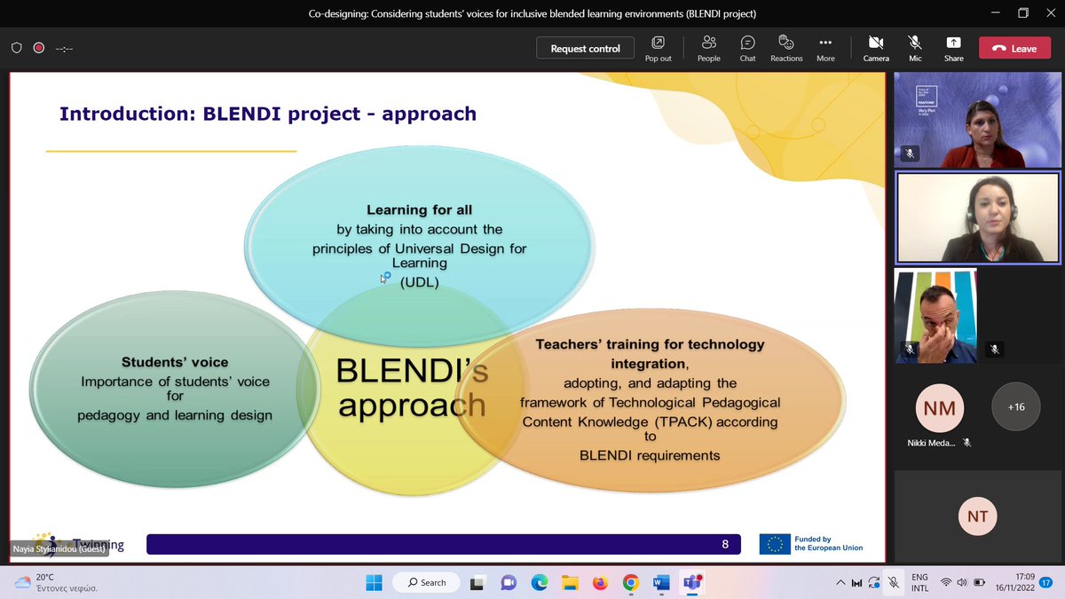 What an exceptionally inclusive motivating and user-friendly platform the BLENDI project partners have just presented at the <a href="/eTwinningEurope/">eTwinningEurope</a> webinar on the annual subtheme of inclusion #NewEuropeanBauhaus #eTw4Future Thank you @NayiaStylianidou @XenophonChalatsis <a href="/ElpinikiManoli/">Elpiniki Manoli</a>