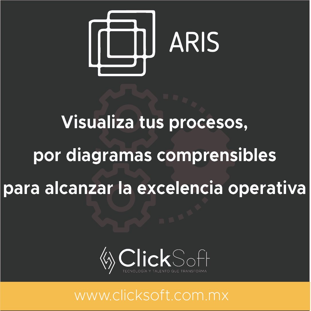 ClickSoftMex's tweet photo. ARIS es la herramienta perfecta para tener registrados tus procesos de manera visual #ARIS #SoftwareAG #Modelado #Procesos #ClickSoft https://t.co/mvZ6K7f0ix