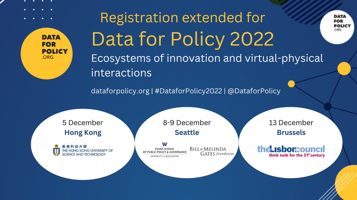 TheGovLab's tweet image. Interested in learning how #data-driven innovations in governance and the public sector are impacting the world? Register today for the #DataforPolicy2022 conference, cochaired by The GovLab&apos;s Stefaan Verhulst.

members.dataforpolicy.org/2022-conferenc…