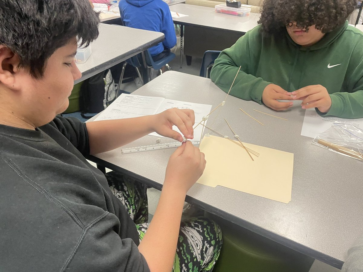 PeelerMrs's tweet photo. Seismic shake up. We are engineers today. Their challenge this week is to build the framework of a building that can withstand an “earthquake” for 10 seconds. #pabtherspersevere #polkavid #cfbscience #collaboration #STEM #LabDay @PolkMSPanthers https://t.co/AWobEa9VaT
