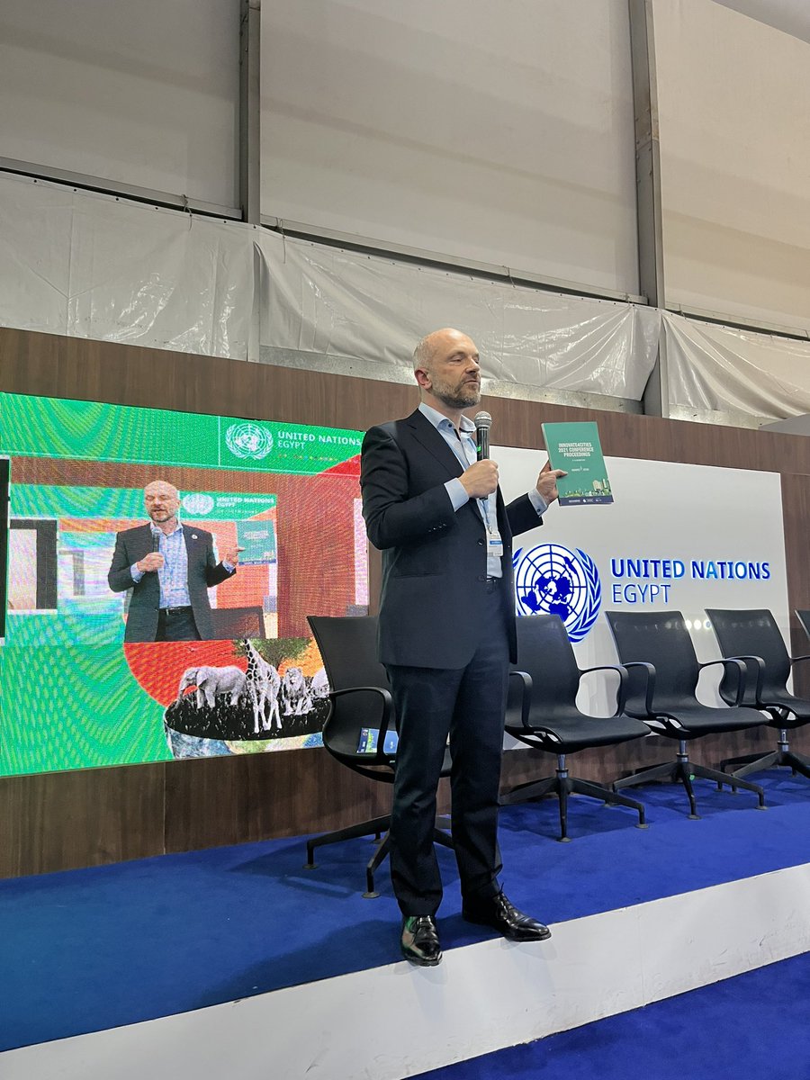Diving right into the updated Global Research and Action Agenda coming out of #Innovate4Cities 2021 Conference with friend and partner <a href="/bernhard_barth1/">Bernhard Barth</a> of <a href="/UNHABITAT/">UN-Habitat</a> at #COP27 <a href="/Mayors4Climate/">Global Covenant</a>