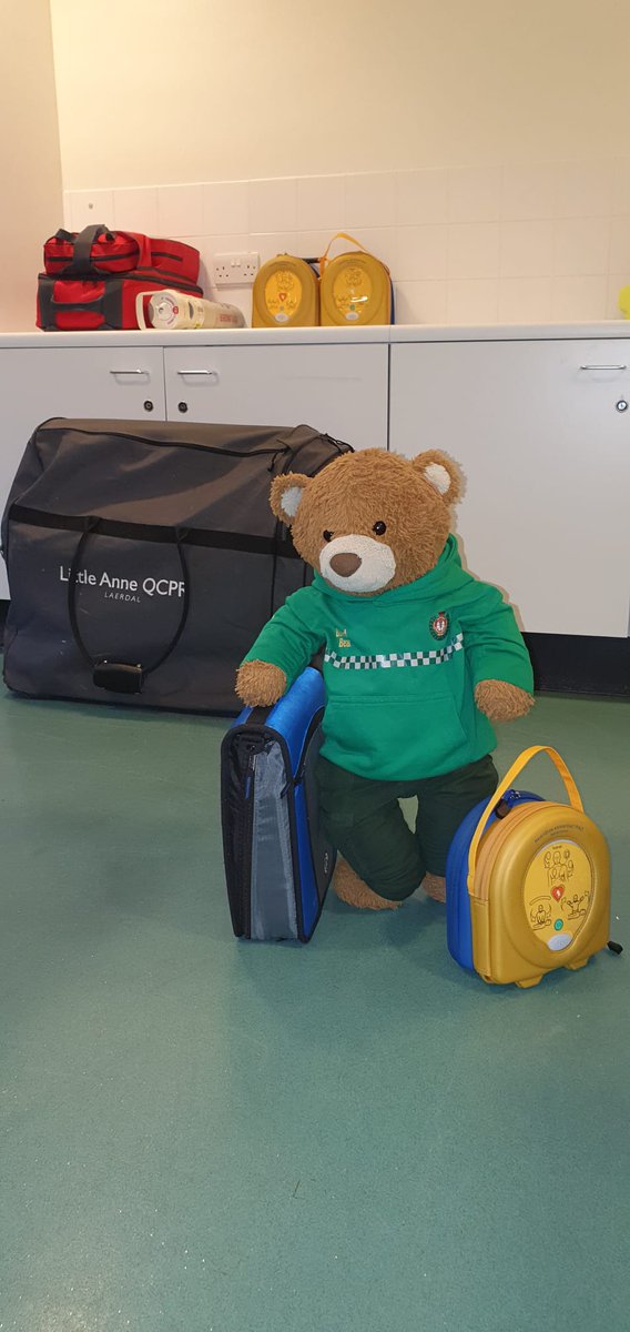 Just helping to pack up the #ILS kit after #teaching today! *helpful ears* #bearswithjobs #teachingyoutosavelives #equipmentofficer