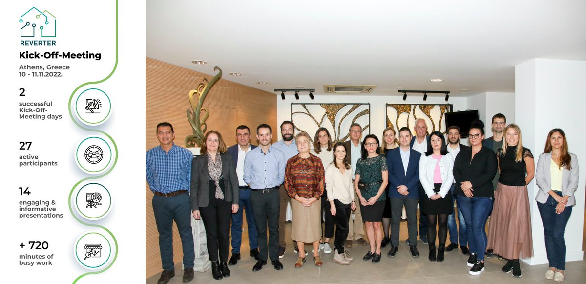 WITBerryEU's tweet image. WIT Berry &amp;amp; partners from Greece, Bulgaria, Spain, Latvia &amp;amp; Portugal have started a new HEproject REVERTER. The project started with a successful kick-off meeting in Athens, Greece, on November 10th &amp;amp; 11th. We look forward to informing you about upcoming REVERTER activities.