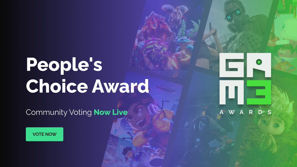 Community voting for the "People's Choice Award" is NOW LIVE! 👀

1 category. 100% community voting💚

Nominate your favorite game now ⬇️
polkastarter.gg/gam3awards/