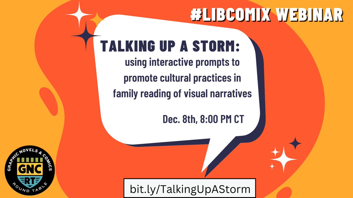 Join us for a webinar on using interactive prompts for engaging families w/ graphic novels, incdg examples of a variety of conversational tools used for family reading of wordless picture books, comics and graphic novels.
