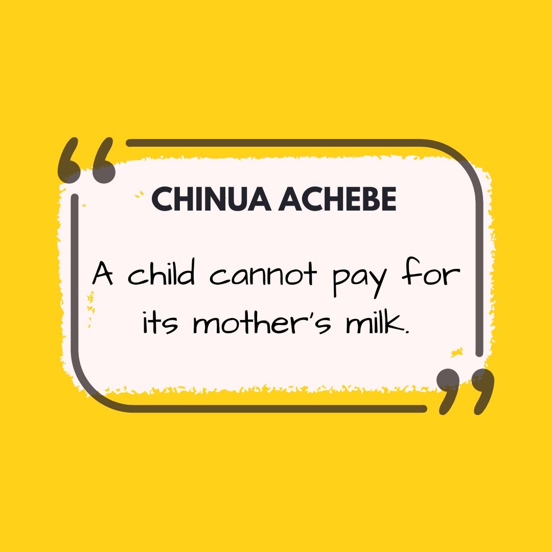 Happy birthday, Chinua Achebe. Thank you for this reminder to not ask our children to live our dreams. 