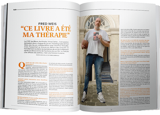«Avant, pour une broutille, j’avais envie de me battre avec tout le monde. Pourtant, je suis un gentil, mais il y avait trop d’émotions dans mon corps et il fallait qu’elles sortent.»

👉 Interview de Frédéric Weis pour la sortie de son autobiographie : basket-mag.com/basket-68-nove…