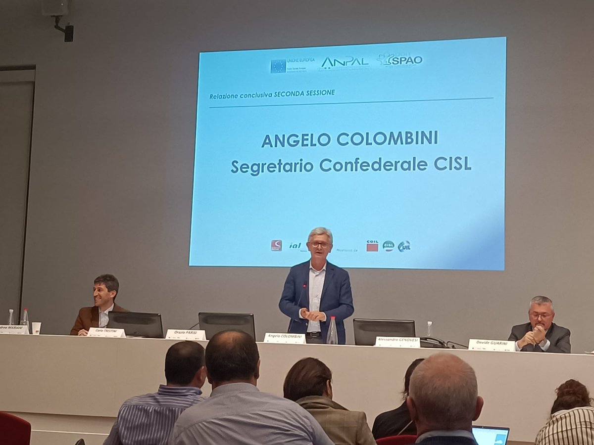 fai_cisl's tweet photo. Delegazione #FaiCisl presente al convegno conclusivo progetto #Alexus "Una leva per uscire dal sommerso: il dialogo sociale", organizzazioni a confronto sulle pratiche per contrasto al #lavoro irregolare, in Italia e Europa. Conclusioni del Segr. @CislNazionale  @AngeloColombin1 https://t.co/IChqFwzNRZ