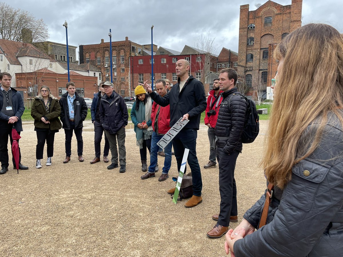 BD_landscape's tweet photo. great to play a small part of the @talklandscape #peopleplacenature campaign across the uk with this afternoons’ study tour of #glassfields bristol our shortlisted #liawards2022 meanwhile public realm @LI_SouthWest https://t.co/jxeJg11BmT