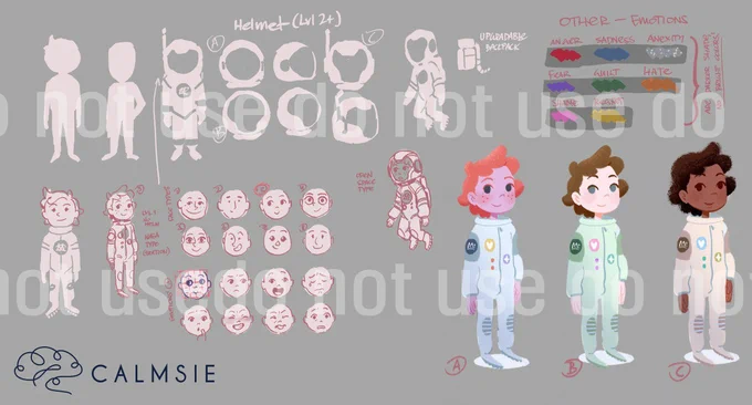 deigns I've done for Calmsie during my internship #conceptartist  #characterdesign 