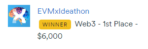 tipit team was the "clear winner" in the web3 category of EOS ideathon!
#EVMxIdeathon
Go small businesses, let's bring health and reduced transaction fees using #EOS
and 
<a href="/AntelopeIO/">Antelope</a>
 chains.

devpost.com/software/small…