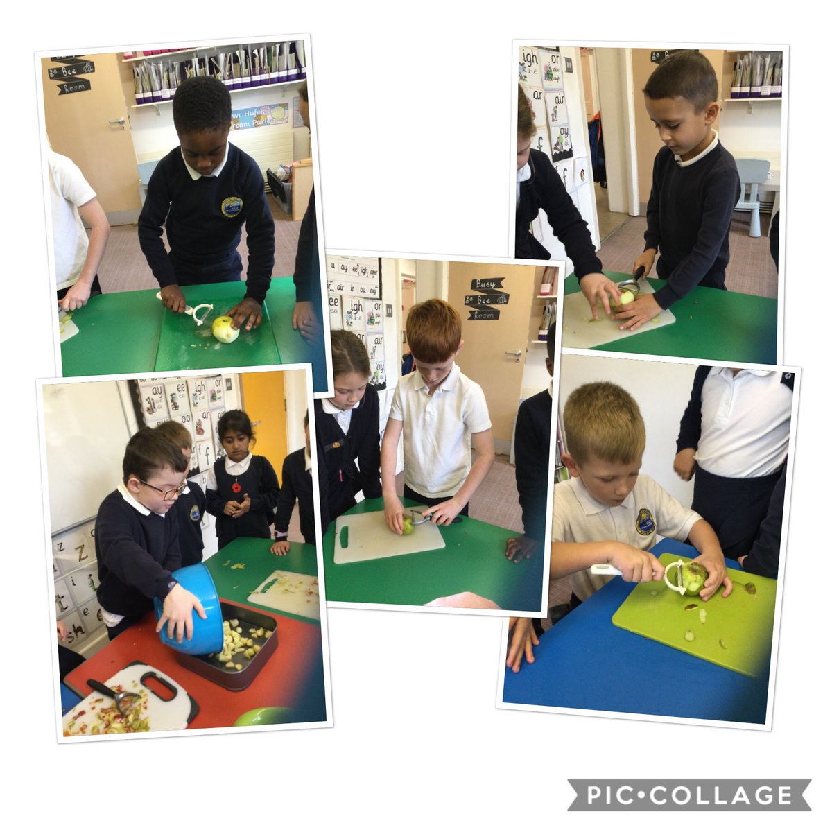 SullyPS's tweet photo. Y2 JE - We really enjoyed following instructions to make Apple Crumble, but the best bit was the taste test! 😋🥧🥧#spscurious #spsteam https://t.co/c0NY2btphb