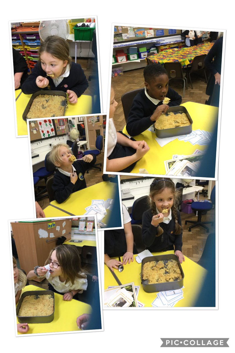 SullyPS's tweet photo. Y2 JE - We really enjoyed following instructions to make Apple Crumble, but the best bit was the taste test! 😋🥧🥧#spscurious #spsteam https://t.co/c0NY2btphb