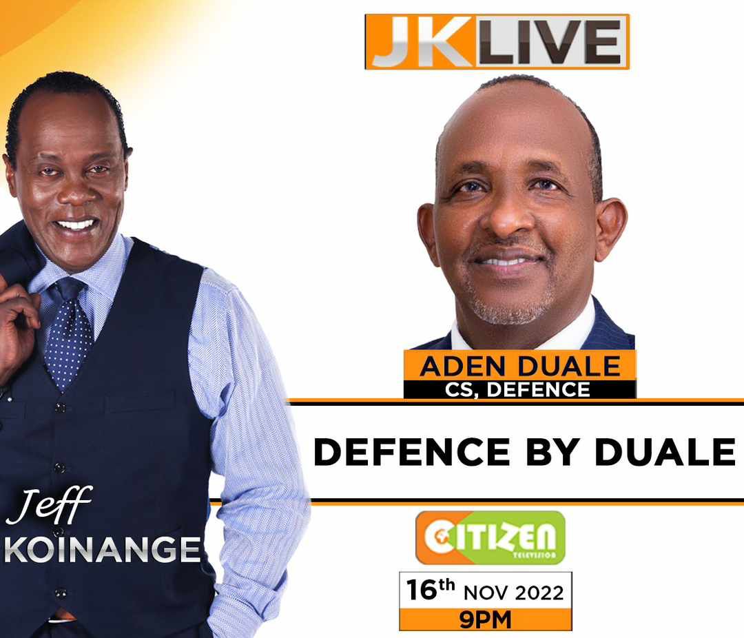 Tonight at 9pm, I'm making my maiden media appearance since taking office as the Cabinet Secretary, Ministry of Defence, in an interview with @KoinangeJeff on @citizentvkenya. Join me as we embrace the open-door policy to leadership and governance.
