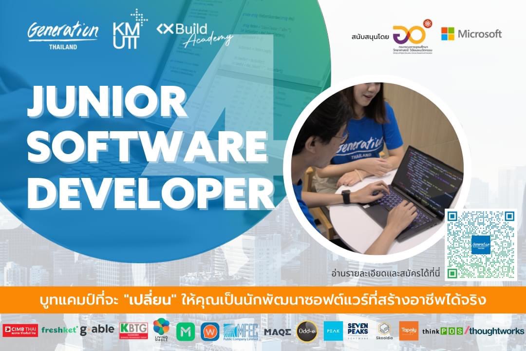 itsminaploy's tweet image. สำหรับคนว่างอยากย้ายสาย Generation หลักสูตร Junior Software Dev เปิดแล้วน้า ไม่ต้องมีพื้นมาก่อน เรียนฟรี แค่ต้องทำข้อสอบเข้า(ไม่ยาก เป็นaptitude test ภาษาอังกฤษ และเทสลอจิคนิดหน่อย เด็กสายศิลป์ทำได้) และมีเวลาเต็มวันประมาณสามเดือนเพื่อเรียน สมัครได้ถึง 16 ธค เรียนจบช่วยหางานด้วย!