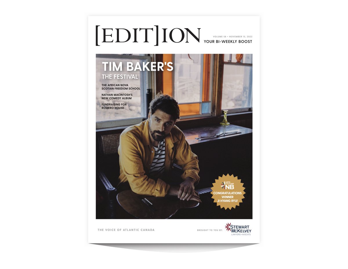The latest [EDIT]ION has landed. Cover story is exclusive interview w/ @heyrosetta @heytimbaker. Brought to you by @SM_Law. Also in this issue: @Nathanmacintosh, African Nova Scotian Freedom School @novaproud, Romero House, @ArtsCultureNB. Click to read: bit.ly/edition58timba…