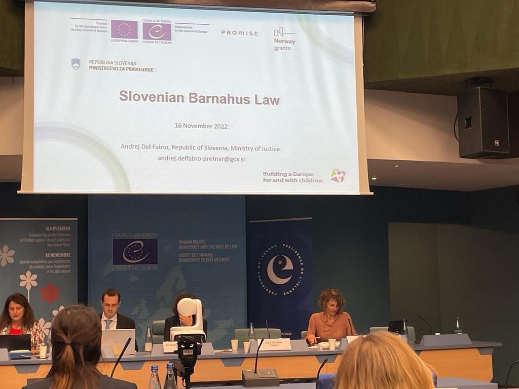 Nuestra compañera Emilie Rivas presenta en Estrasburgo la estrategia para impulsar el modelo #Barnahus en España, un evento organizado por <a href="/coe/">Council of Europe</a> y <a href="/CBSSsecretariat/">CBSS Secretariat</a>. En 2020, se inauguró en Tarragona la primera unidad integrada para atender a niños y niñas víctimas de abuso sexual.