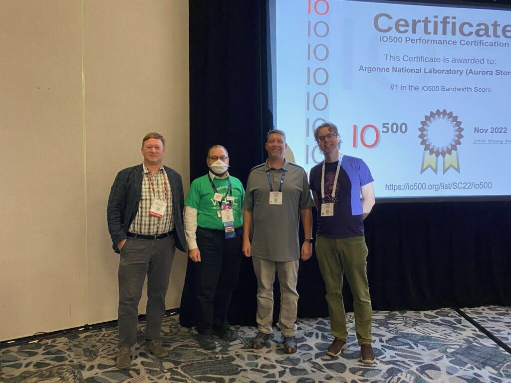 argonne_lcf's tweet image. DAOS, the @intelhpc storage system in @argonne's Aurora #exascale supercomputer, finished #1 in Bandwidth Score and #2 overall on the @IO500benchmark list at #SC22.
io500.org/list/SC22/io500