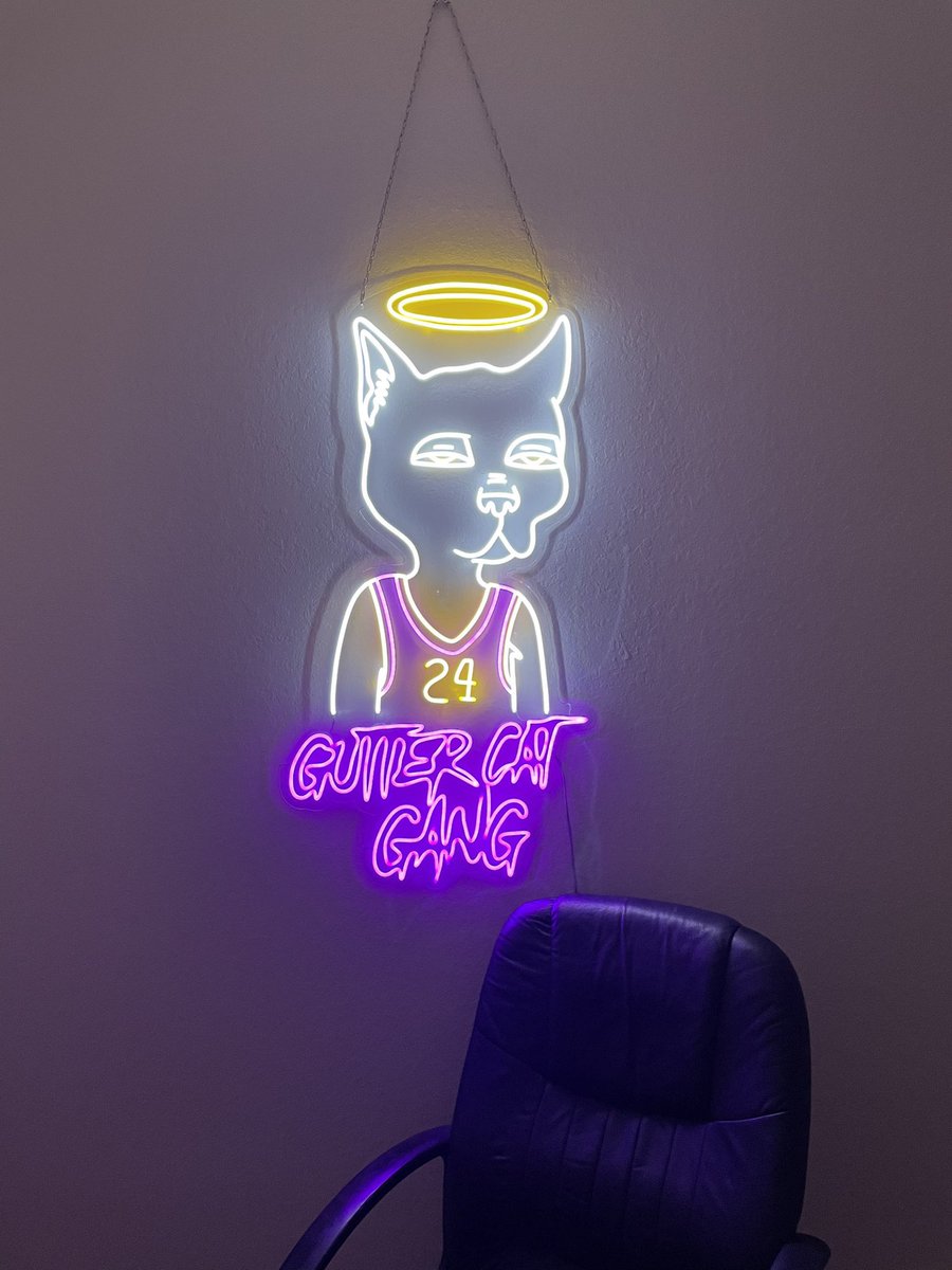 web3led's tweet photo. Todays sign of the day :
Gotta rep our @GutterCatGang family!
GANG GANG!
Did we do that right?
We arenβt a one trick pony!
#neoncat #neonapes #gcg #ganggang https://t.co/5vRqace26w