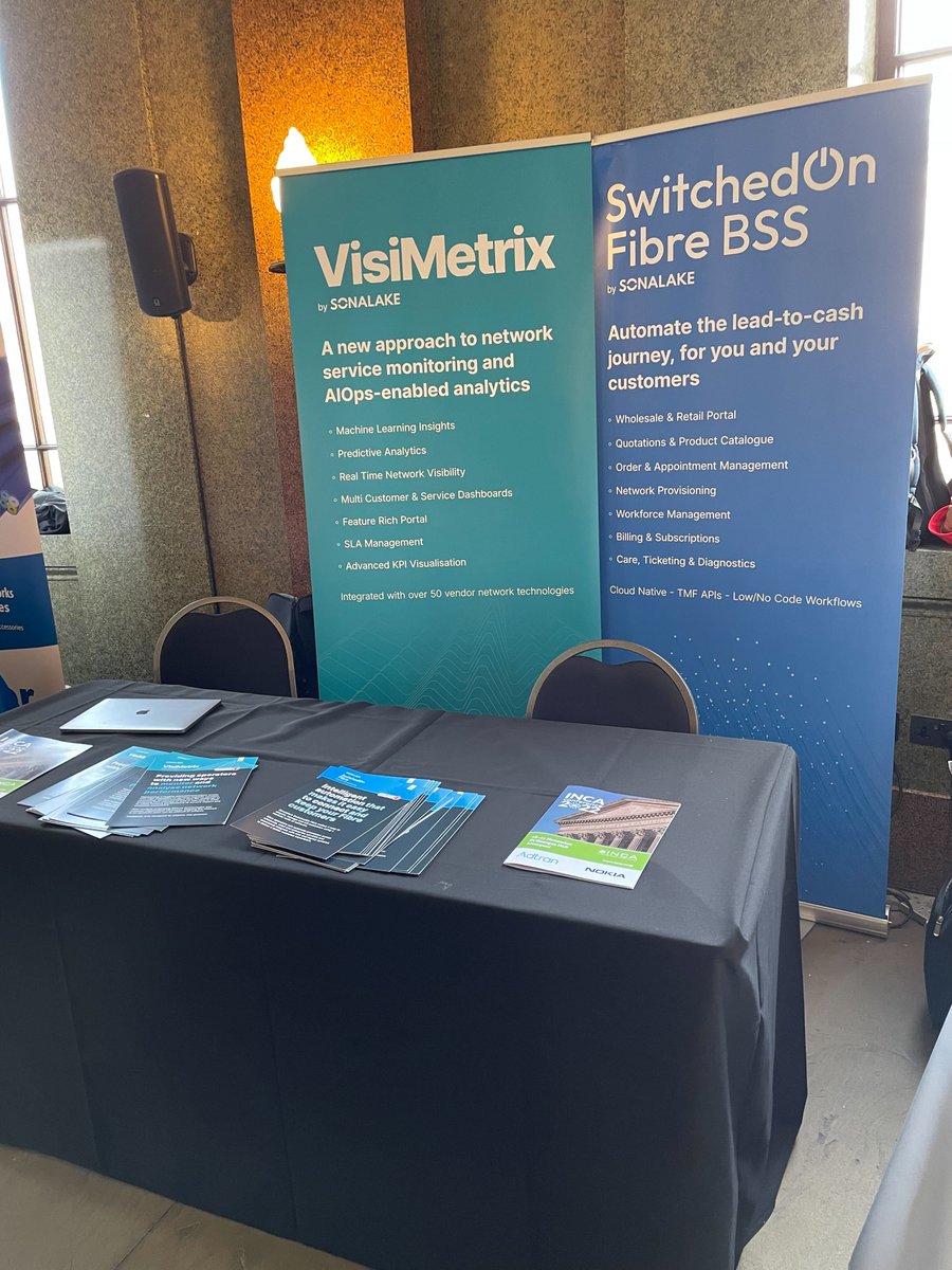 SonalakeHQ's tweet photo. It's day one of the @inca_networks Conference 2022. Rob, Philip and Niall will be showcasing our telecom solutions so come and say hi if you're there! We're looking forward to some great talks from expert speakers about the future of the #Altnets sector. #INCAConference2022 https://t.co/vBPl8uVOVC