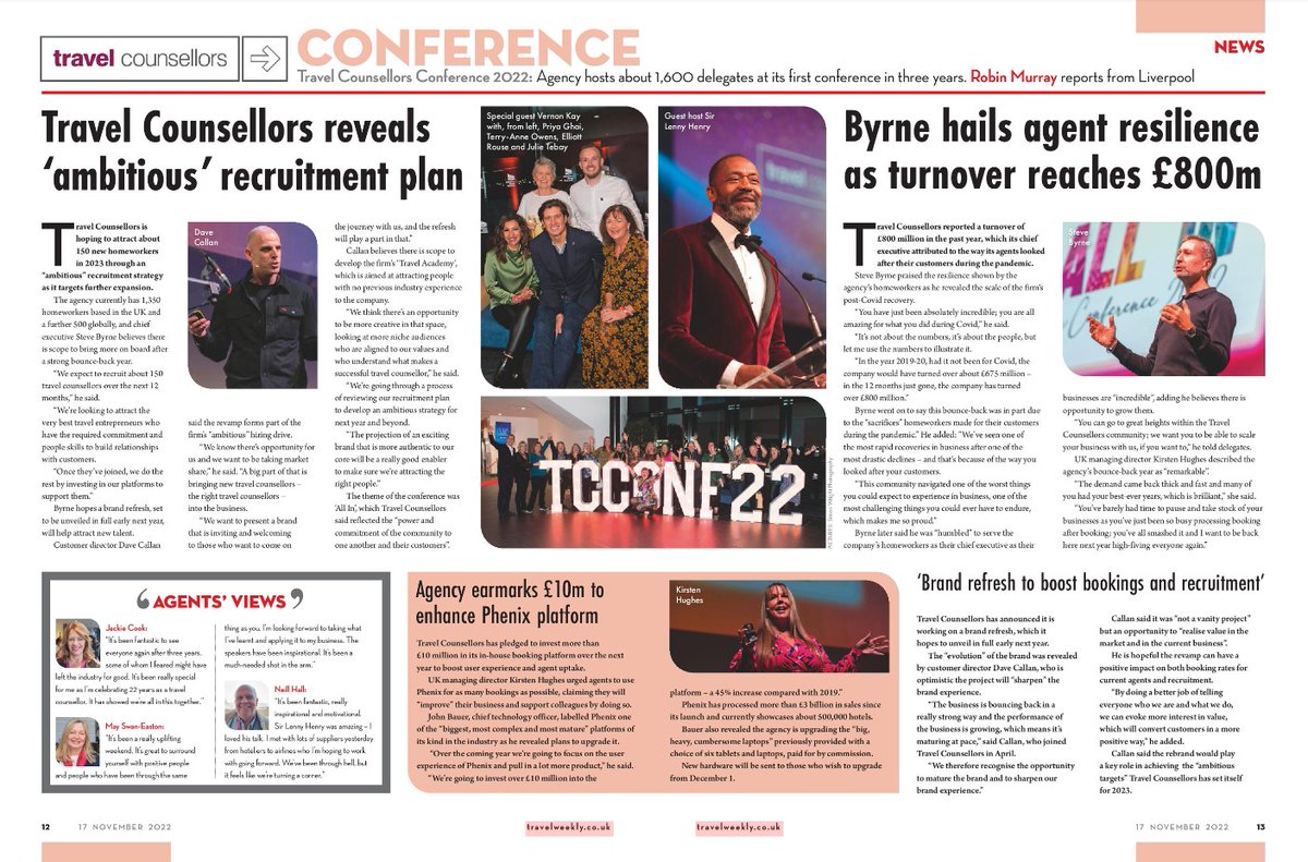 Rob_Murray92's tweet photo. Full coverage of @TCworldwide's star-studded #TCConf22 in this week's @travelweekly https://t.co/nrmV4DLr1Y