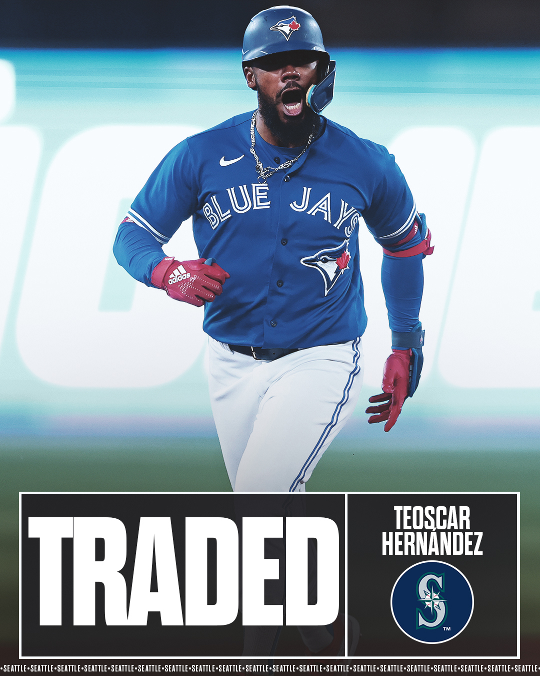 MLB on X: 🚨 Trade Alert 🚨 The @Mariners acquire OF Teoscar