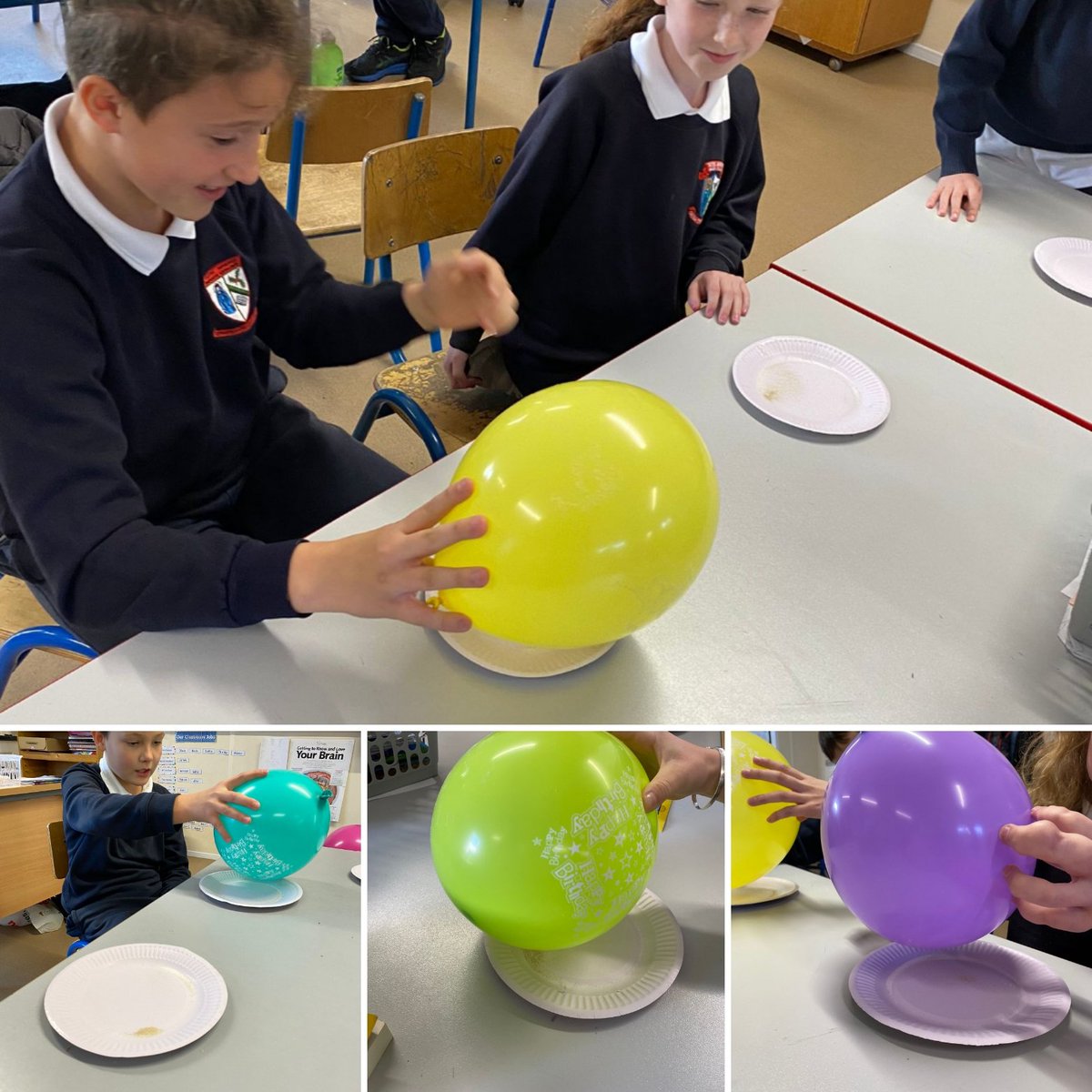 SMoycullen's tweet photo. Seachtain Eolaíochta i Scoil Mhuire, Maigh Cuilinn
Lá 3 le Rang 3!
🌟Using static electricity to separate salt and pepper!
#ScienceWeek #seachtaineolaíochta #pdststem #galwayscience https://t.co/vjzmPSBDyg