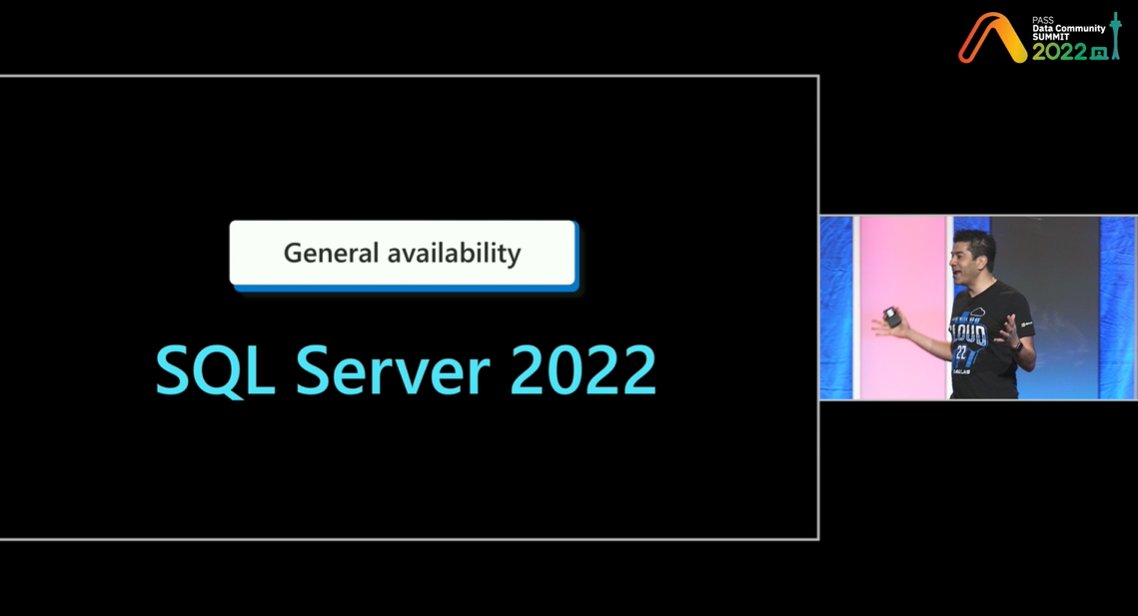 SQL Server 2022 GA!!
#PASSDataCommunitySummit