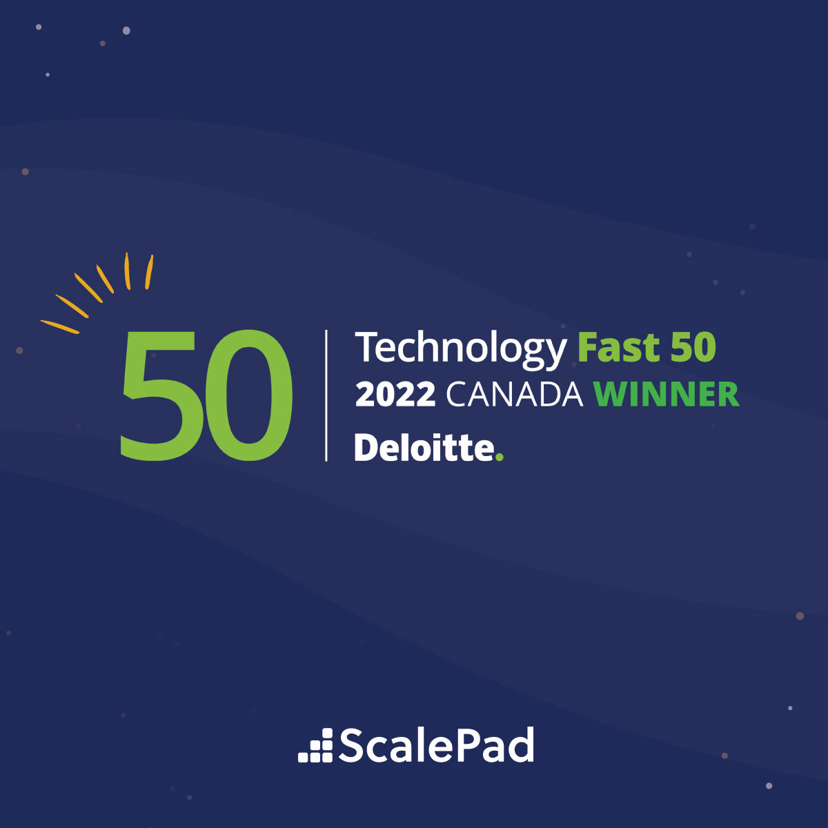 GoScalePad's tweet photo. We are incredibly proud to have received recognition as part of the 2022 @Deloitte Technology Fast 50 program. This award highlights our rapid revenue growth, entrepreneurial spirit, and bold innovation.🚀

Check out the details in our Newsroom: https://t.co/YJB6D86vjU

#Fast50CA https://t.co/oGpSXlL228
