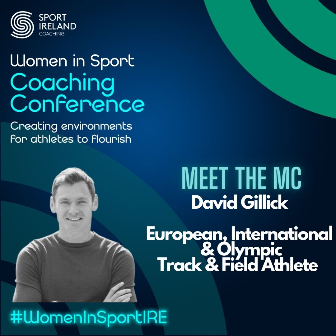 sportireland's tweet photo. Meet the MC - @DavidGillick 

We are delighted that David Gillick, one of Ireland's most prominent track &amp; field athletes, will be our MC. 

Learn more here:
https://t.co/Wi05nOlWBb

#womeninsportIRE https://t.co/6h4rDAGEIE
