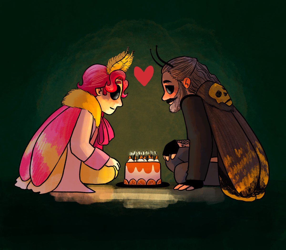 since he didn't get the birthday wishes he should have from me, his distracted parent, i figured RMM Stede should at least get a sixteen candles moment.

#rosymaplemothman #ofmdfanart #gentlebeard