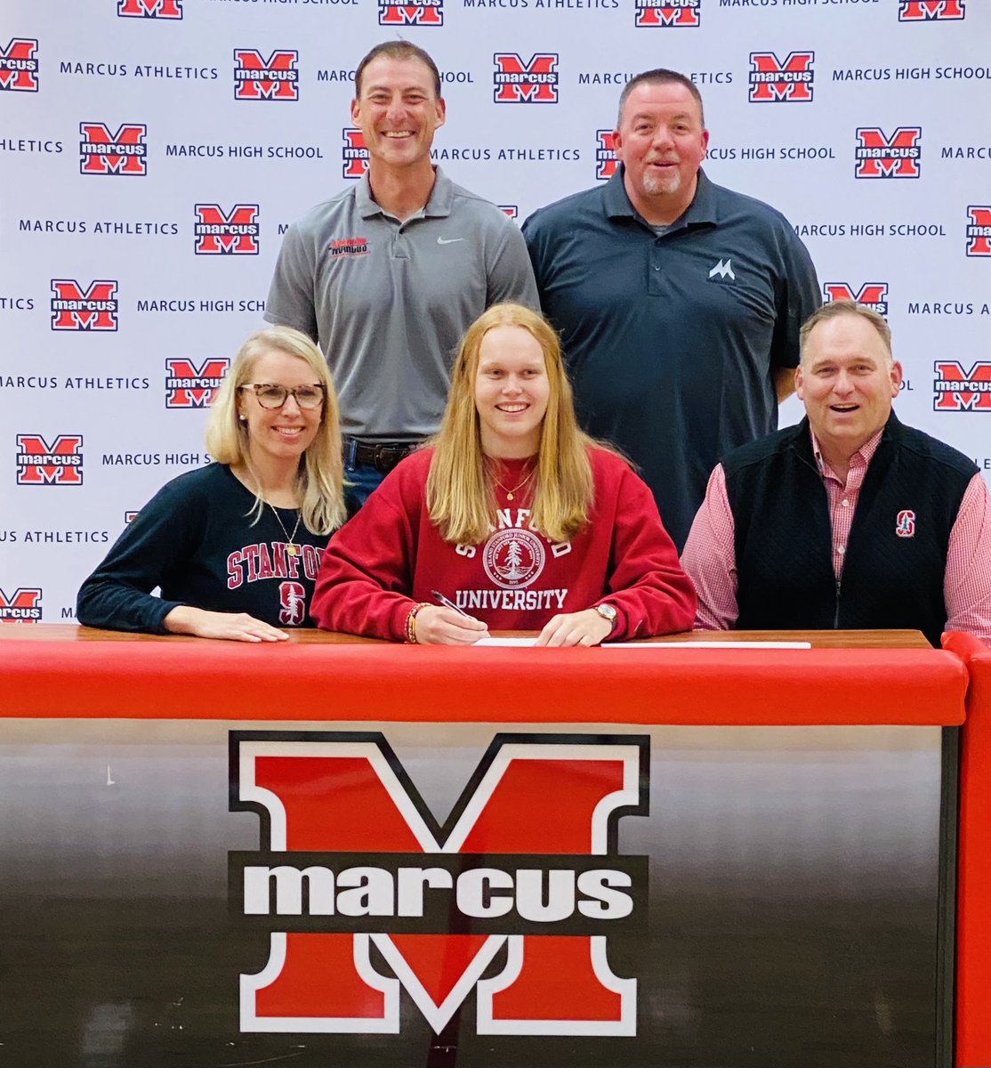 MARCUS RED NATION (@marcusrednation) on Twitter photo Congratulations to our <a href="/MarcusXCTrack/">Marcus XC/ T & F</a> signee Emma Sralla! We are so proud of you! Stanford's getting a great one! #MarcusAthletics
<a href="/emmasralla/">emma sralla</a> <a href="/Stanford/">Stanford University</a> <a href="/Marcus_HS/">Marcus High School</a> Congratulations to our <a href="/MarcusXCTrack/">Marcus XC/ T & F</a> signee Emma Sralla! We are so proud of you! Stanford's getting a great one! #MarcusAthletics
<a href="/emmasralla/">emma sralla</a> <a href="/Stanford/">Stanford University</a> <a href="/Marcus_HS/">Marcus High School</a>