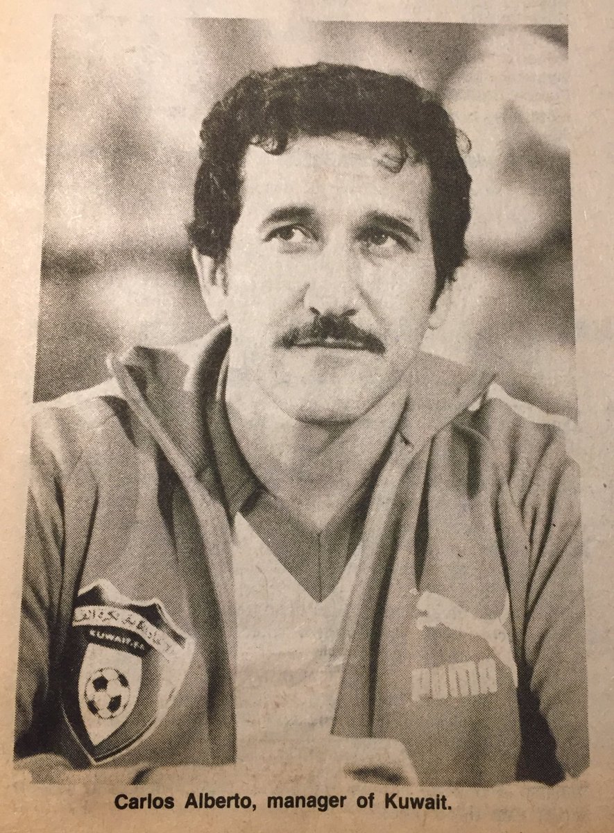 World Cup ‘82: Carlos Alberto Parreira, manager of Kuwait. (World Soccer, May 1982)