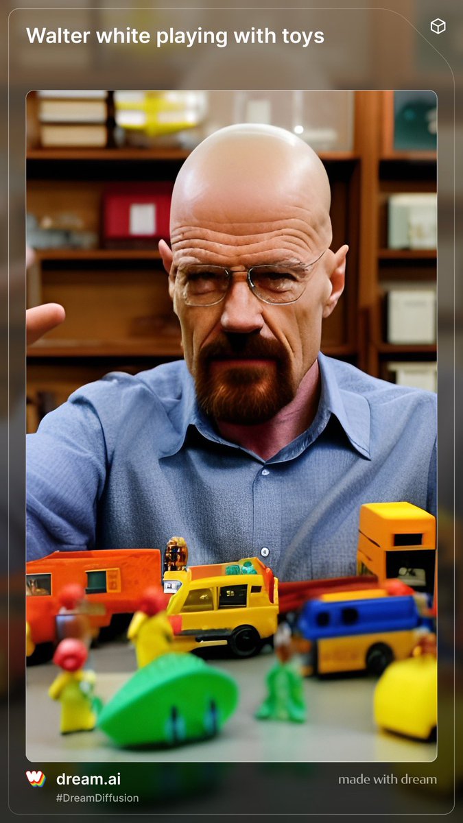 CringeDreamAI's tweet photo. Walter White playing with toys #AIArtwork #cringe https://t.co/vwvRsZjWPG