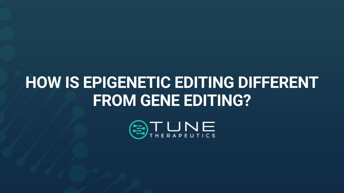 Gene editing and #EpigeneticEditing may sound similar. But in practice, they are two distinct modalities with important biological differences. #GeneEditing creates permanent changes to genetic coding sequences with molecular scissors. (1/3)