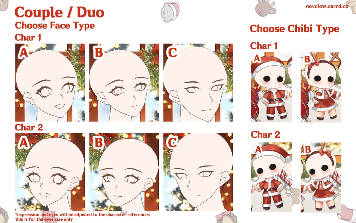 novclow's tweet photo. [RTs really appreciated ❄️]
Opening YCH Xmas Commission
November 16th - December 15th

PM me for ordering or if you have any question ☃️
#commissionsopen  #ychcommission #christmasych #vtuber https://t.co/y5Nr7uJMXP