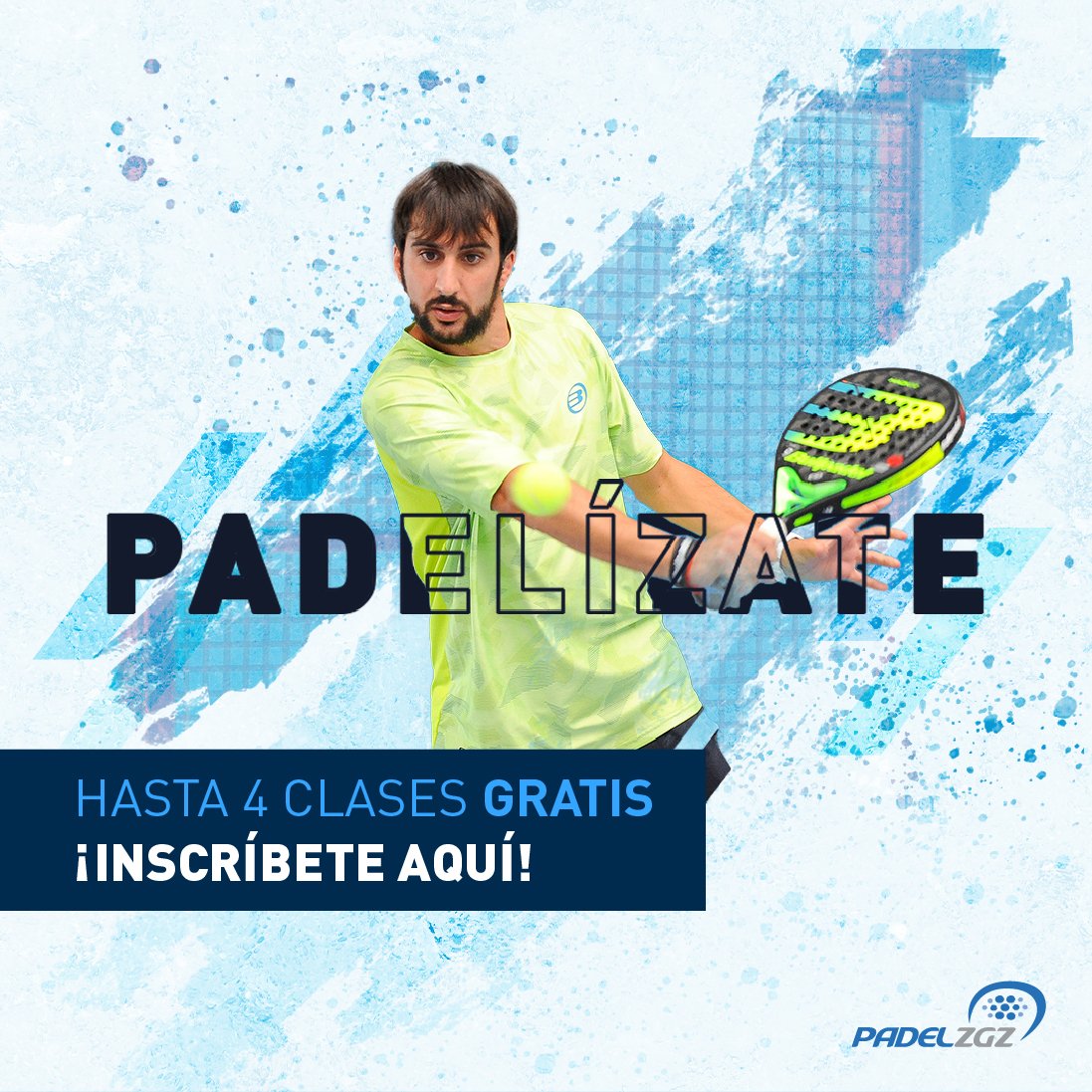 Padelzaragoza's tweet photo. ¡PADELIZATE! 
Consigue hasta 4 clases gratis 
Horario entre mañanas y tardes de entresemana y fin de semana 
Apúntate en https://t.co/luE5JuX4WW. Continúa en nuestra Escuela y contrata el trimestre en Fines de Semana por la tarde y consigue 2 clases gratis más 
#padel #padelizate https://t.co/AEHZziUOGW