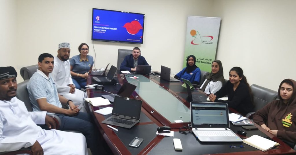 OmanBasketball's tweet photo. FIBA Statisticians Project Workshop
In Oman 🇴🇲 with FIBA Head of Eligibility, Statistics & Data Mr. Maarouf Mawloud🏀📊
صورة خلال دورة الإحصاء الدولية لكرة السلة 📊📈بالتعاون مع الاتحاد الاسيوي لكرة السلة🏀
#statsworkshop #fibaworkshops #basketballstats https://t.co/5V9lzeGCH5