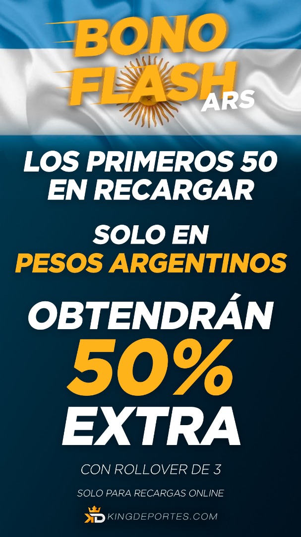 kingdeportes_ve's tweet photo. Para todos nuestros Amigos de #Argentina 🇦🇷

Solo por hoy traemos un #BonoFlash del 5⃣0⃣% en la recarga del día.

¿Qué esperas? #Apuesta y #Gana con KingDeportes 👑

#parley #Apuestas #apuestasdeportivas #Deportes #FIFAWorldCup #MundialQatar #Qatar2022 #messi #lionelMessi https://t.co/P7ZLK7VKP6