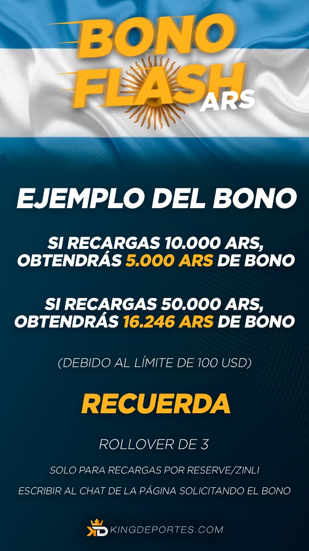 kingdeportes_ve's tweet photo. Para todos nuestros Amigos de #Argentina 🇦🇷

Solo por hoy traemos un #BonoFlash del 5⃣0⃣% en la recarga del día.

¿Qué esperas? #Apuesta y #Gana con KingDeportes 👑

#parley #Apuestas #apuestasdeportivas #Deportes #FIFAWorldCup #MundialQatar #Qatar2022 #messi #lionelMessi https://t.co/P7ZLK7VKP6