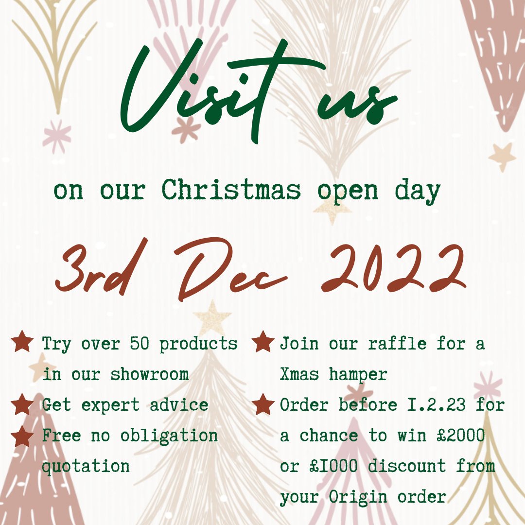 It's coming to the time of year when we invite you all to visit our showroom, try out our products and make the most of our team's expert advice. 

To get you in the Christmas spirit we have a fantastic hamper to give away to one lucky visitor!!

#openday #visitus #hbdsystems