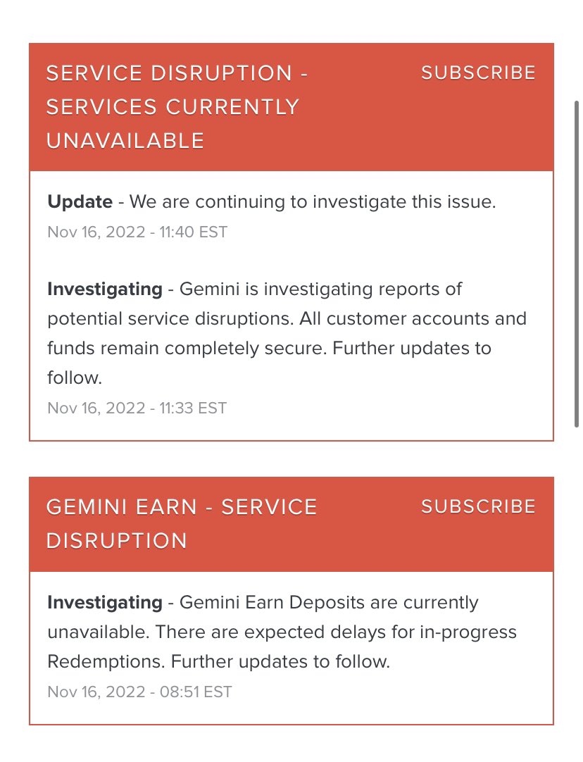 DylanLeClair's tweet photo. Gemini services are down across the board 🚩🚩🚩 https://t.co/yO0yLdJlgl